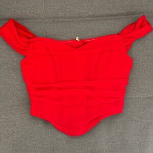 Bright Red Princess Cut Corset